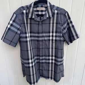 Blue Burberry short sleeve shirt